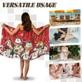 thumbnail image 5 of Yuyamidu Penguin Shower Towel Wrap for Women Reindeer Bath Wrap with Adjustable Closure Christmas Bath Towels for Adults Size XL Terry Cloth Towel Wrap, Red, 5 of 7