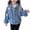 Blue, variant on SROBPTY Teen Girls Jacket Print Denim Collared Button Front with Pockets for 1Y-12Y