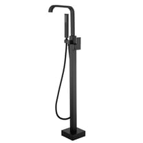 Single Handle Floor Mounted Freestanding Tub Faucet with Handheld Shower