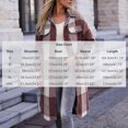 thumbnail image 3 of Annhoo Womens Long Trench Coat Single Breasted Checkered Long Sleeve Lapel Overcoat Fall Winter outerwear Jackets, 3 of 7