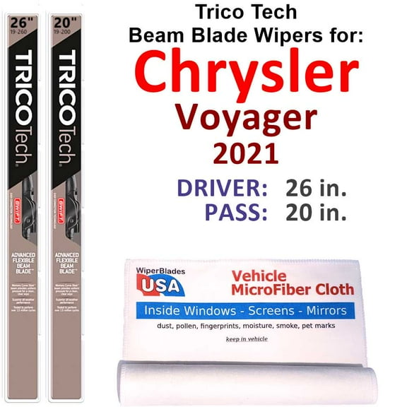 2021 Chrysler Voyager Beam Blade Wipers (Set of 2)