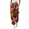 thumbnail image 2 of Women's Comfy Pajama Pants Halloweens Yoga Pajamas Comfy Stretch Drawstring Pajamas Soft Lounge Bottoms Cozy Sleepwear, 2 of 6