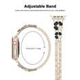 thumbnail image 3 of Bling Plating Bands Women Compatible with Apple Watch 42/44/45/49mm, Diamond Metal Strap, Dressy Rhinestone Sparkle Replacement for iWatch Bands Series Ultra/SE/9/8/7/6/5/4/3/2/1, Rosegold+Black, 3 of 6