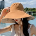 thumbnail image 2 of Reversible Large Bucket Hats for Woman Foldable Sunhat UV Sun Protection Wide Brim Sun Hat Summer Beach Cap Sunshade Hats for women, 2 of 5