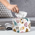 thumbnail image 6 of Tissue Cartoon Animals Box Cover Holder, Square by Xecao - Leather Decorative Organizer for Tabletop, Bathroom, Car, Office, 6 of 8