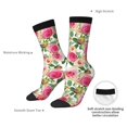 thumbnail image 4 of Pofeuu Rose Flowers Print Crew Socks, Adult Running Hiking Socks for Youth and Adult, 4 of 6
