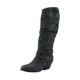 thumbnail image 2 of Babysbule Women's Boot Fashion Women's Retro Belt Buckle Knee Length Increased Warmth Thick Heel High Boots, 2 of 6