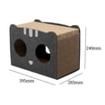 thumbnail image 7 of Gazechimp Cat Cardboard House Furniture Protector Cat Scratcher Pad for Grinding Claws Dark Gray, 7 of 7