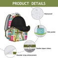 thumbnail image 4 of Retro Boho Backpack - Tribal Print Design, 17 Inch Laptop Compartment, Heavy Duty Water Resistant Fabric, Perfect for School, Work & Travel, 4 of 6