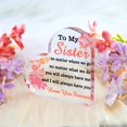 thumbnail image 4 of Birthday Gifts For Sisters From Sister Brother For Adult Best Sister Ever Gift Brother To Sister Inspirational Gifts For Women Acrylic Heart-Shaped Plaque 3.9x3.9 Inch, 4 of 5