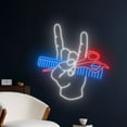 thumbnail image 2 of Handmadetneonsign Barber Neon Sign, Barber Hand Rock Led Sign, Hair Studio Led Light, Hair Salon, 2 of 5