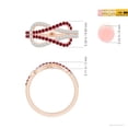 thumbnail image 3 of ANGARA Natural Encrusted Ruby and Diamond Infinity Knot Ring in 14K Rose Gold for Women (Size-1.3mm) | July Birthstone, Birthday, Anniversary, Jewelry Gift for Women | Natural Ruby Ring, 3 of 7
