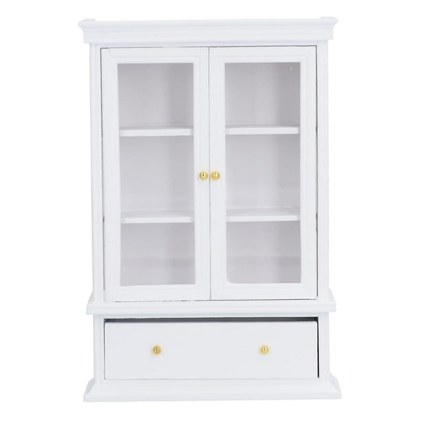 1: 12 Dollhouse Furnitures Miniature Wood Simulation Cabinet Bookcase Bookshelf