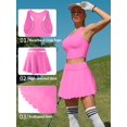 thumbnail image 4 of Alove Women Tennis Skirt 2 Piece Sports Sets Athletic Workout Dress with Shorts and Pockets Badminton Skirt Top and Skirt, 4 of 8