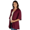thumbnail image 2 of 24seven Comfort Apparel Elbow Length Sleeve Open Front Maternity Cardigan, 2 of 4