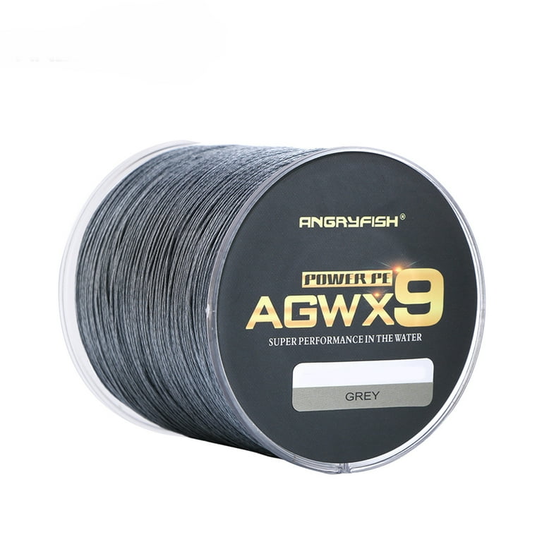Diominate X9 PE Line 9 Strands Weaves Braided 500m/547yds Super Strong  Fishing Line 15LB-100LB Gray