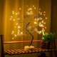 thumbnail image 1 of Abedul 120cm 72l para decoración del hogar Árbol de Navidad blanco con luces LED Árbol artificial iluminado en blanco cálido con función de centelleo parcial, 1 of 5