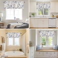 thumbnail image 4 of Curtain Valance for Windows, Spring Farmhouse Khaki Navy Blue Leaves Kitchen Valances Rod Pocket Short Curtains, Country Plants Window Valance for Bedroom Bathroom Living room 42x12in, 4 of 9
