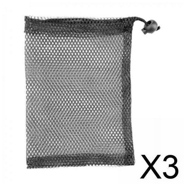 Bolsa de malla con cordón,Bolsa de almacenamiento con cordón de malla engrosada,Bolsa de malla práctica multifuncional Saco para cosas,Bolsa de malla con cordón de nailon portátil