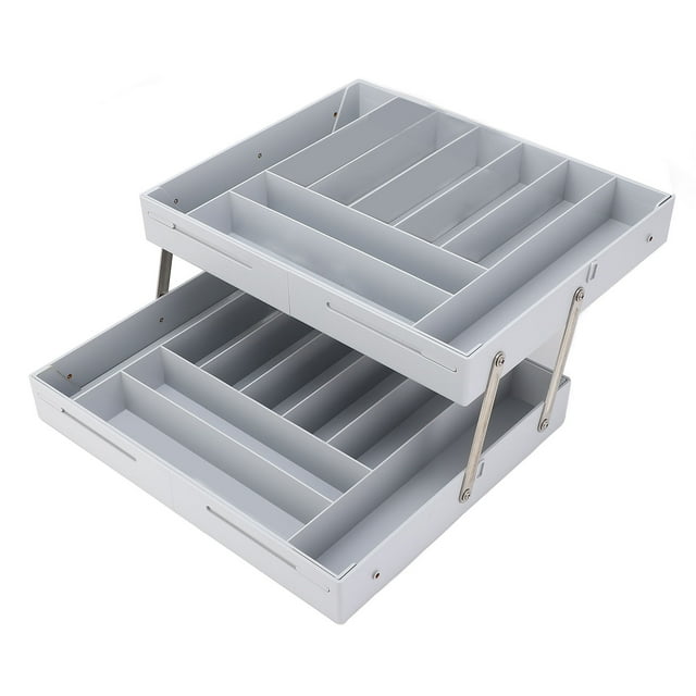 BANDEJA ORGANIENTA PLEGABLE CAJÓN, Organizador de Escrito para expandible para ahorro de espacio para cocina y tocador con materiales resistentes, deseño
