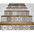 thumbnail image 2 of 5" x 5" Wood Brown and White Mosaic Peel and Stick Removable Tiles, 2 of 5