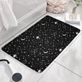 thumbnail image 3 of Black Star Planet Moon Pattern Flannel Non Slip Door Rugs,Washable Door Mats Indoor,Decorative Door Mats,Dirt-Resistant and Absorbent Doormat for Entrance,Bedroom,Kitchen,Bathroom,31.5x17in(80x43cm), 3 of 4