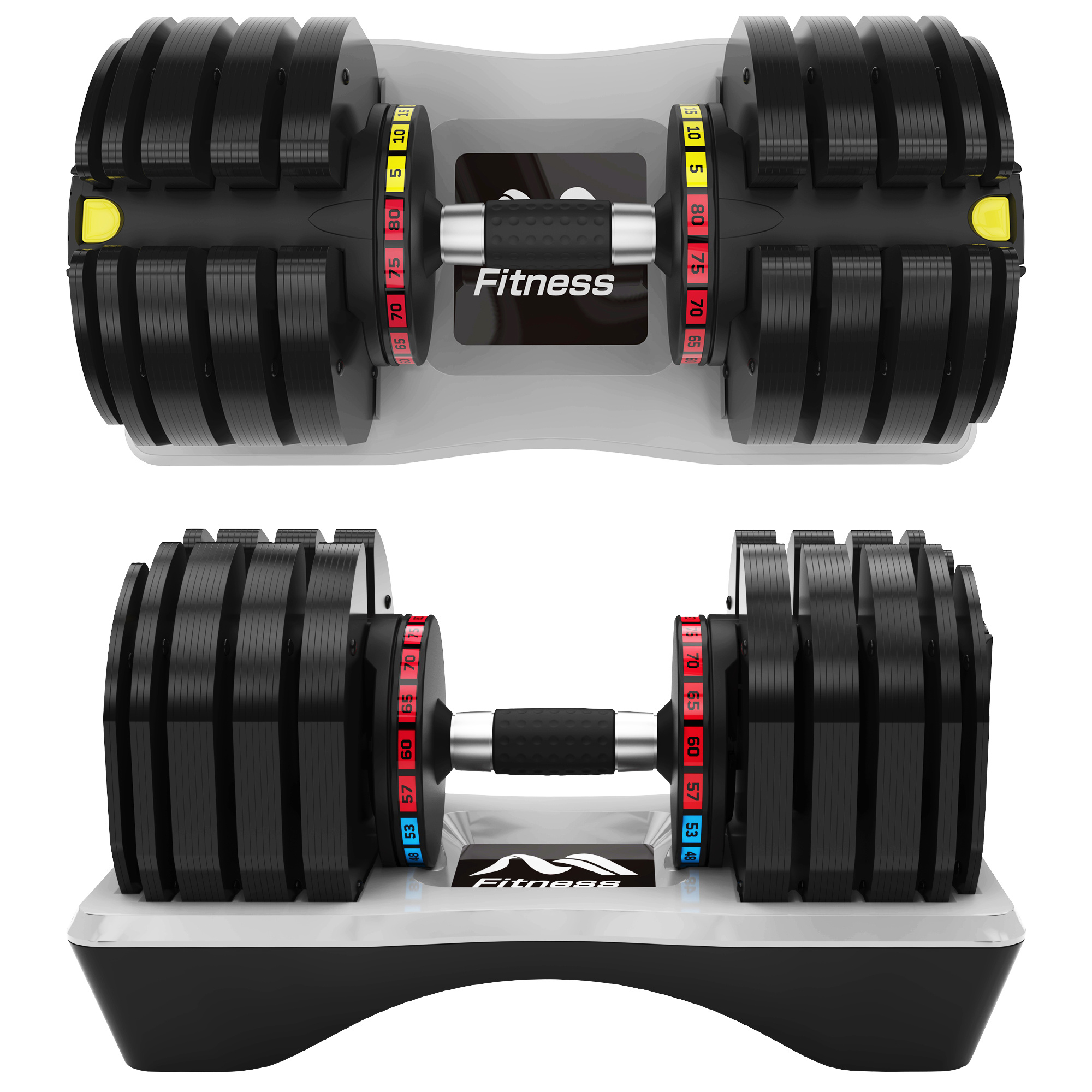 GDFIH Adjustable Dumbbell 80lb Single Dumbbell with AntiSlip Handle