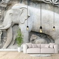 thumbnail image 2 of IDEA4WALL 4pcs Retro Style Peel and Stick Wallpaper Removable Wall Murals Large Wall Stickers for Home Decoration, 66"x24", 2 of 4