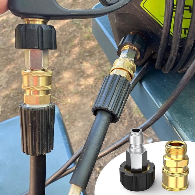 YAOMOBB 5000 PSI Pressure Washer Quick Connect Heavy duty Quick Disconnect Pressure Washer Adapter Replace Threaded Connection Male Female Fitting 4Pcs/8Pcs