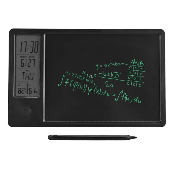 LCD Writing Tablet, 10 Inch Rechargeable Electronic Doodle Board, Digital Clock Calendar, Office Business Home With Foldable Stand, Alarm Clock Reminder, For All Ages