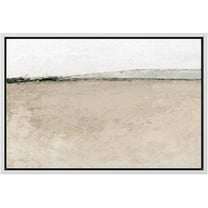 wall26 Framed Canvas Print Wall Art Desolate Brown Watercolor Rural Landscape Abstract Shapes Illustrations Modern Minimalist Relax/Calm Cool for Living Room, Bedroom, Office - 24"x36" Whit