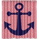thumbnail image 1 of Cortina de ducha Impermeable ABPHQTO Chevron Anchor 160x180 cm, 1 of 2