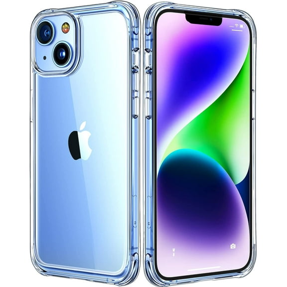 iPhone 14 Plus Protective Clear Case {Shock-Absorbent- Raised Edge Protection- Compatible with iPhone 14 Plus (6.7 inch}