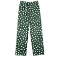 thumbnail image 6 of Dagegui Womens Pajamas 2 Piece Set Casual Print Long Sleeve Sleepwear with Elastic Waist Pants Pjs Sets Soft Cozy Button-Down Lapel Lounge Outfits Dark Green L, 6 of 6