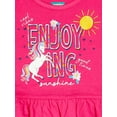 thumbnail image 2 of 365 Kids From Garanimals Girls Short Sleeve Peplum T-Shirt, Sizes 4-10, 2 of 3