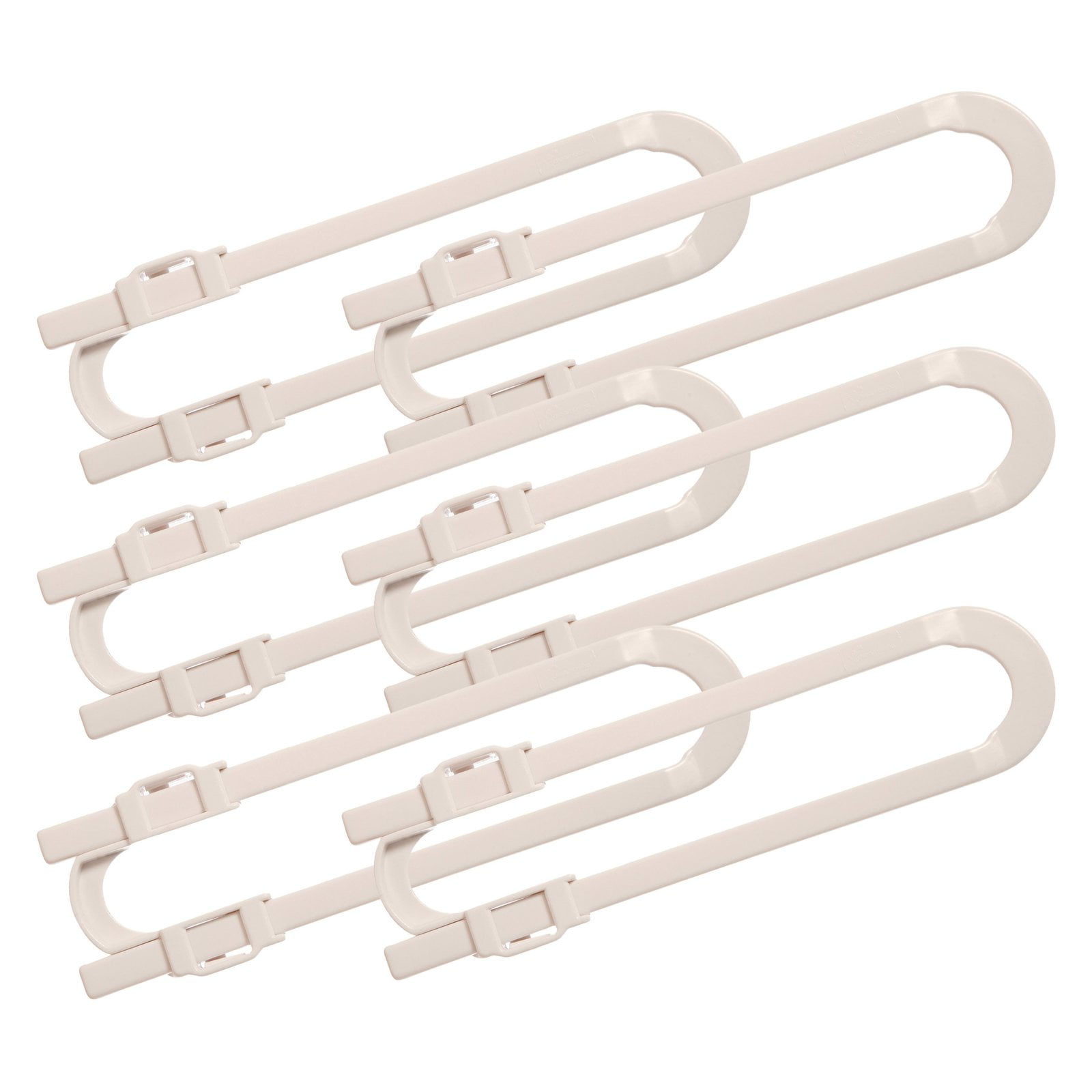 Cabinet Glide Lock Extra Long 6 Pack - White
