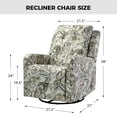 thumbnail image 5 of Home Theater 360 Swivel Rocking Recliner Glider Rocker Chair Nursery Backrest Footrest Fabric Armchair Sofa for Living Room Entertainment Sage, 5 of 9