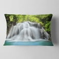 thumbnail image 2 of Designart Huai Mae Kamin Waterfall - Photography Throw Pillow - 12x20, 2 of 5