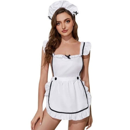 

wendunide underwear women Women Dress Uniform Play Cute y Lingerie Cosplay Costumes Maid Servant White M