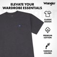 thumbnail image 3 of Wrangler Big and Tall T-Shirts for Men, 2 Pack Cotton Tee Chest Pocket - Navy/Carbon Heather 3XLT, 3 of 3
