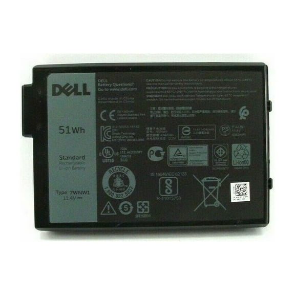 GK3D3 Genuine Latitude 5420 5424 7424 Rugged 11.4V 51Wh Rechargeable Li-Ion Battery 7WNW1