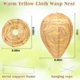 thumbnail image 2 of JASGARDE 4 Pack Wasp Nest Decoy Hanging Wasp Nest Waterproof Material for Hornets Yellow Jackets Garden Yard Outdoors Home, 2 of 5