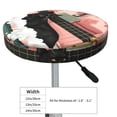 thumbnail image 4 of Lsque Black Cat Pink Bathroom Pattern Round Bar chair cushion covers Velvet Fabric Premium Comfort Protects from Scratches and Stains for 14-17 Inch Chair-12 inch, 4 of 7