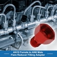 thumbnail image 3 of Unique Bargains Male Flare Reducer Hose Fitting Adapter AN10 Female to AN6 Male Fuel Line Connector Aluminum Red, 3 of 6