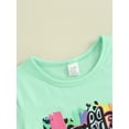thumbnail image 4 of Kids Girls Summer Birthday T-Shirt LetterLeopard Print Short Sleeve Round Neck Graphic Tops, 4 of 8