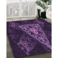 thumbnail image 3 of Ahgly Company Machine Washable Indoor Rectangle Transitional Purple Violet Purple Area Rugs, 5' x 7', 3 of 7