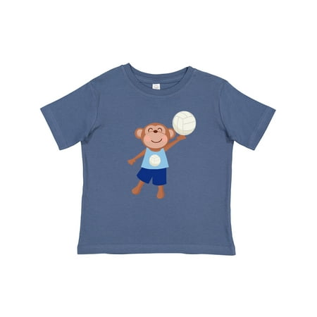 

Inktastic Volleyball Player Boys Cute Monkey Gift Baby Boy T-Shirt