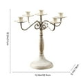 thumbnail image 3 of Vintage Five Arm Iron Candelabra Candlestick for Dining Table Candlelight Dinner Centerpiece Decoration Prop for Home Decor Romantic Ambiance Creation, 3 of 6