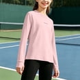 thumbnail image 4 of OGLCCG Girls Athletic Long Sleeve Shirts Quick Dry Workout Performance T-Shirts Lightweight Kids Active Tees Size 3-15, 4 of 6