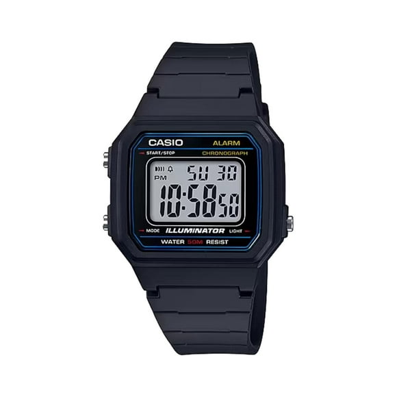 Reloj Casio Clásico W-217H-1AV Hombre Digital negro 35 mm Casio Iluminador W-217H-1AVCF